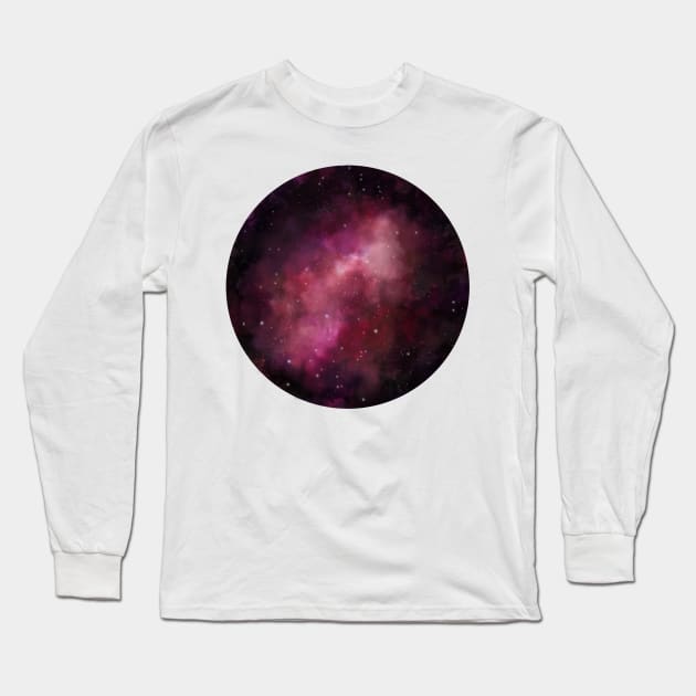 Pink galaxy Long Sleeve T-Shirt by RosanneCreates